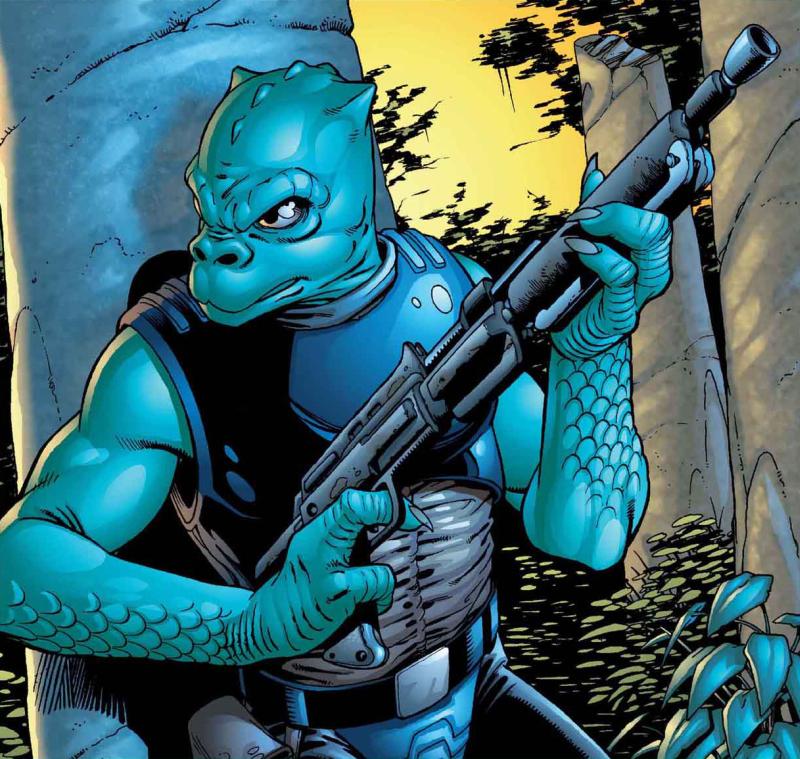 Sish Sadeet (Trandoshan New Republic Officer)