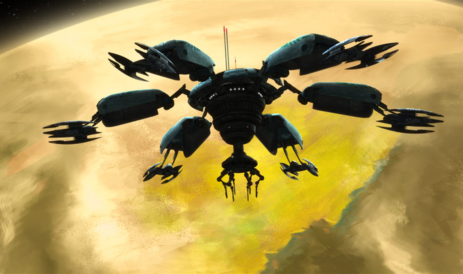 Automated vulture droid deployment station